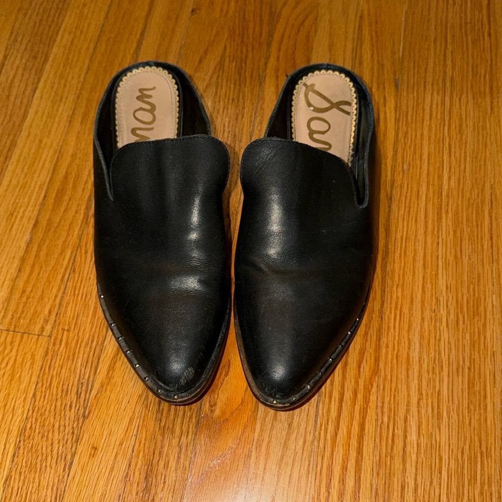 Sam Edelman mules black with rivets